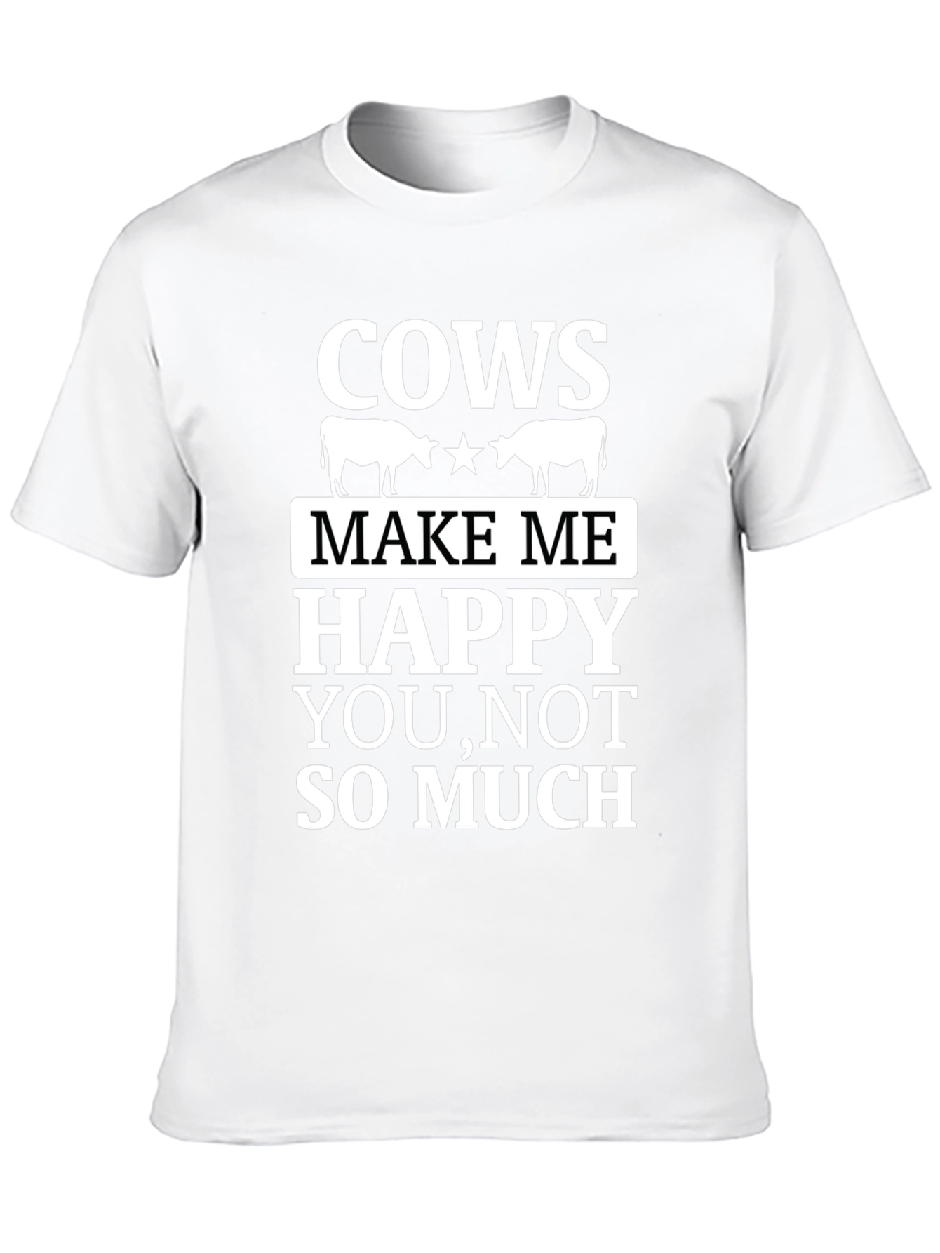 Black Cows Make Me Happy T-Shirt - Funny Novelty Tee view 10