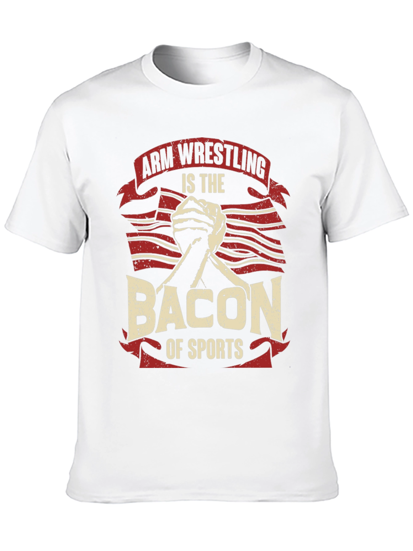 Black Arm Wrestling Bacon of Sports T-Shirt view 10