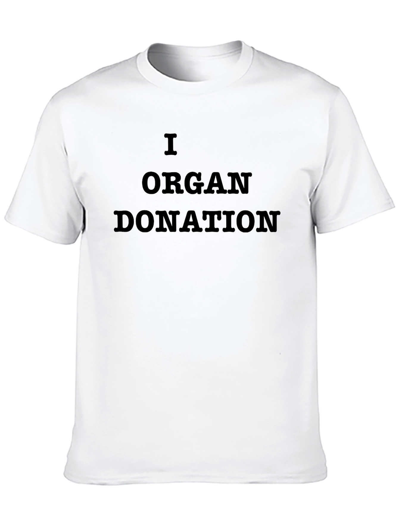 Black I Organ Donation Black Cotton Graphic T-Shirt view 10
