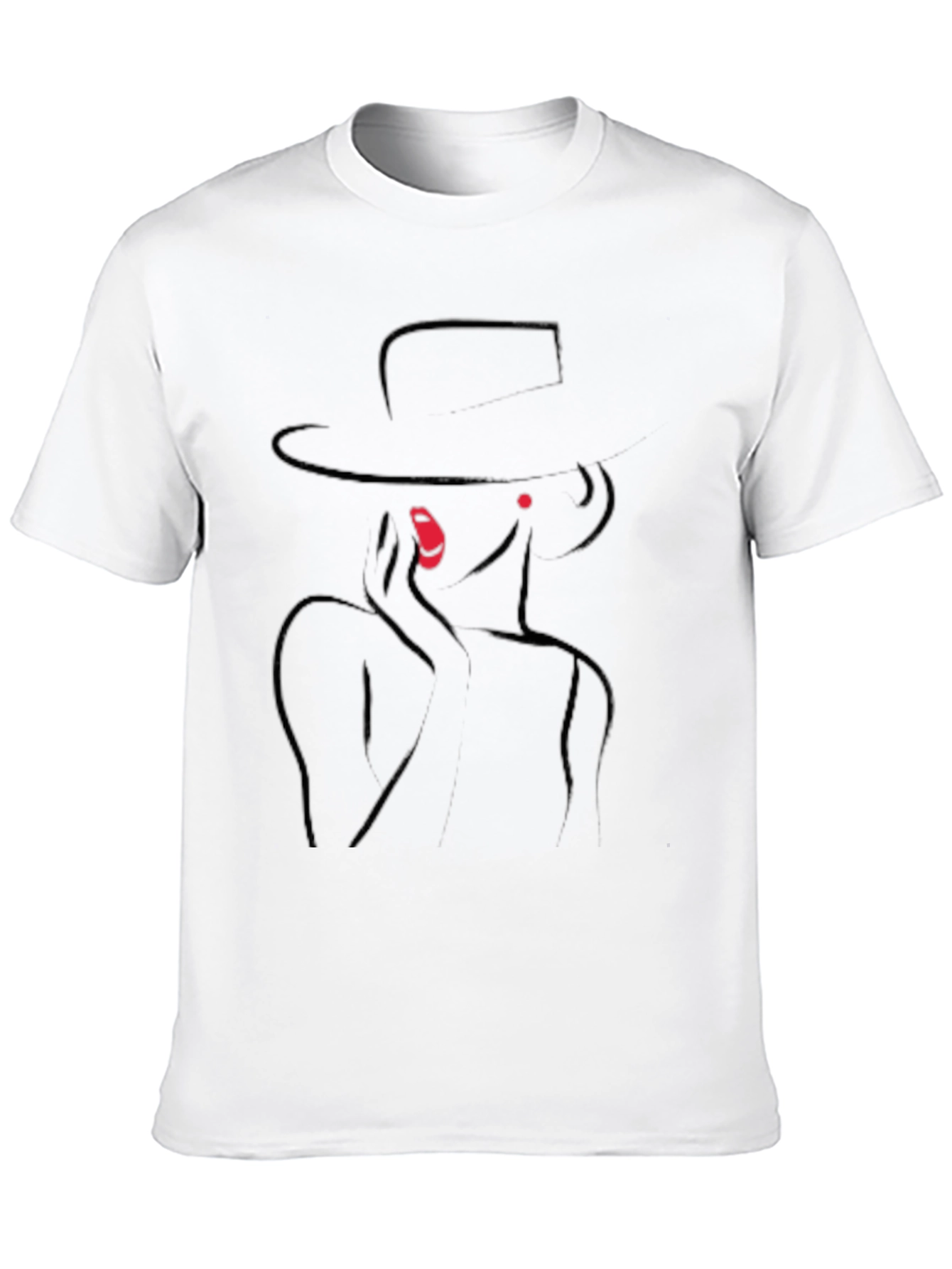 Black Elegant Silhouette Graphic T-Shirt view 10