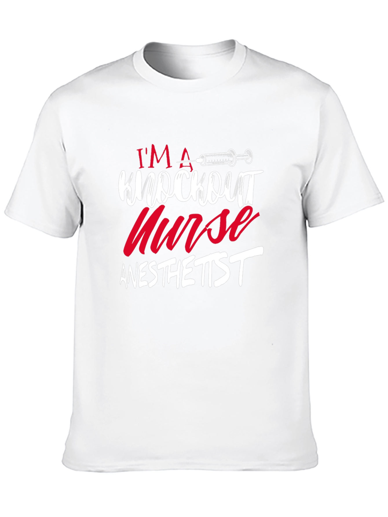 Black Knockout Nurse Anesthetist T-Shirt view 10