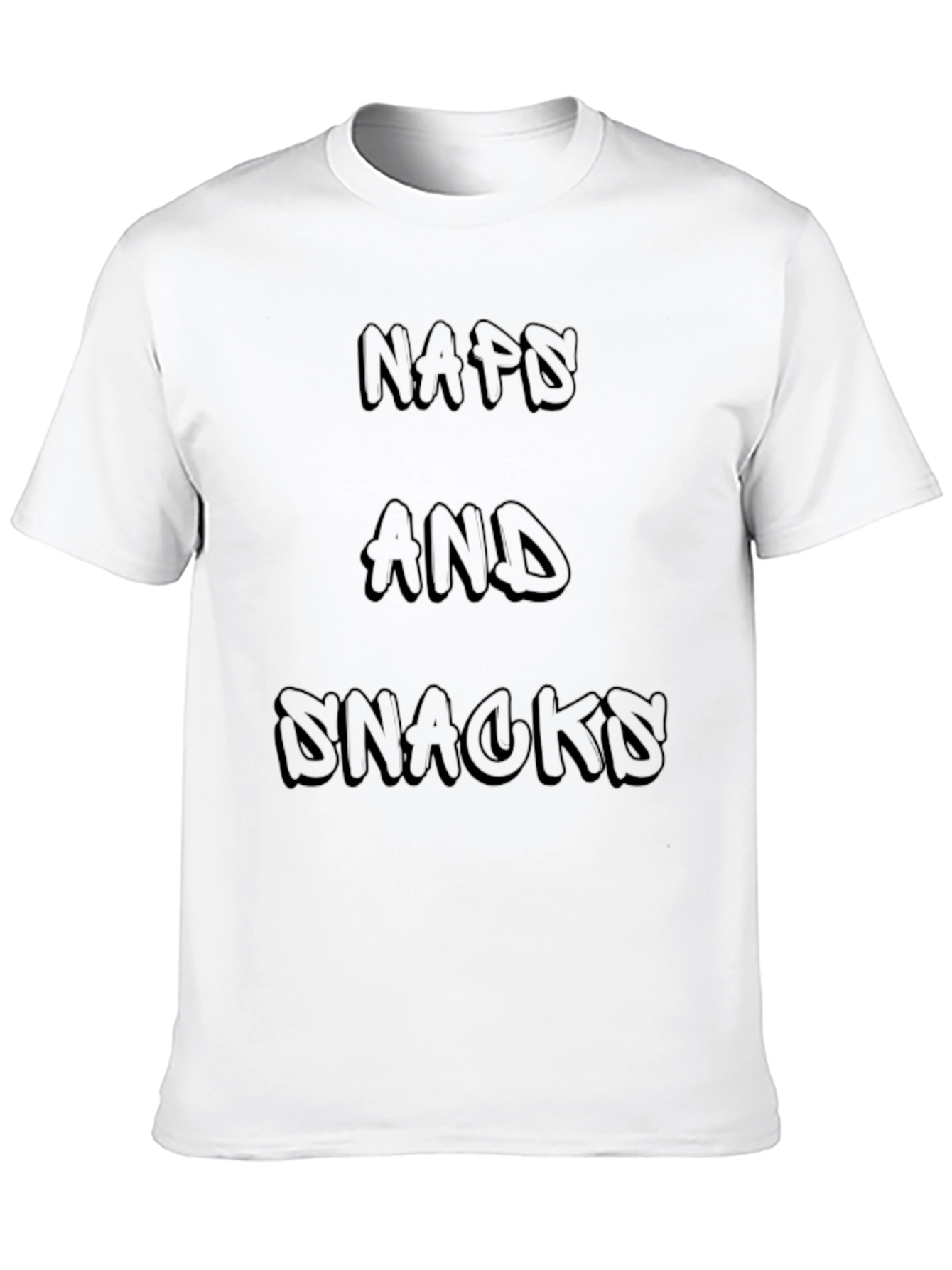 Black Naps and Snacks Black Graphic Tee Shirt view 10