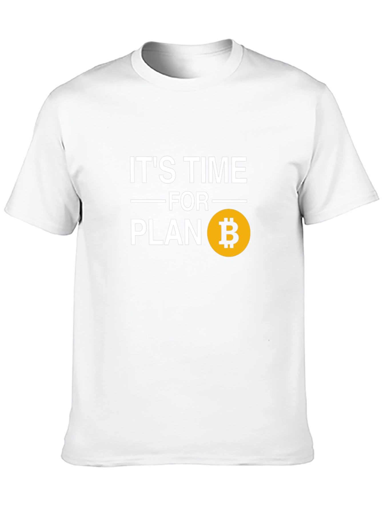 Black It's Time for Plan B Bitcoin T-Shirt view 10