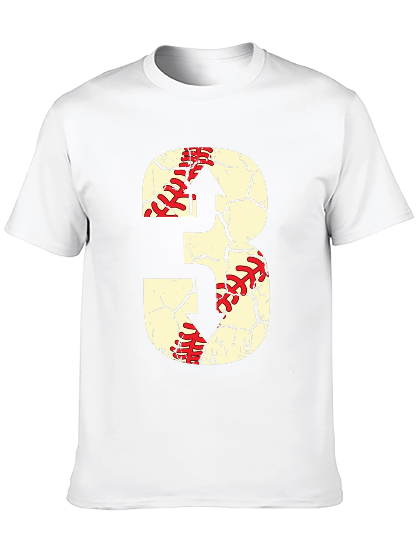 Black Baseball Number 3 T-Shirt view 10