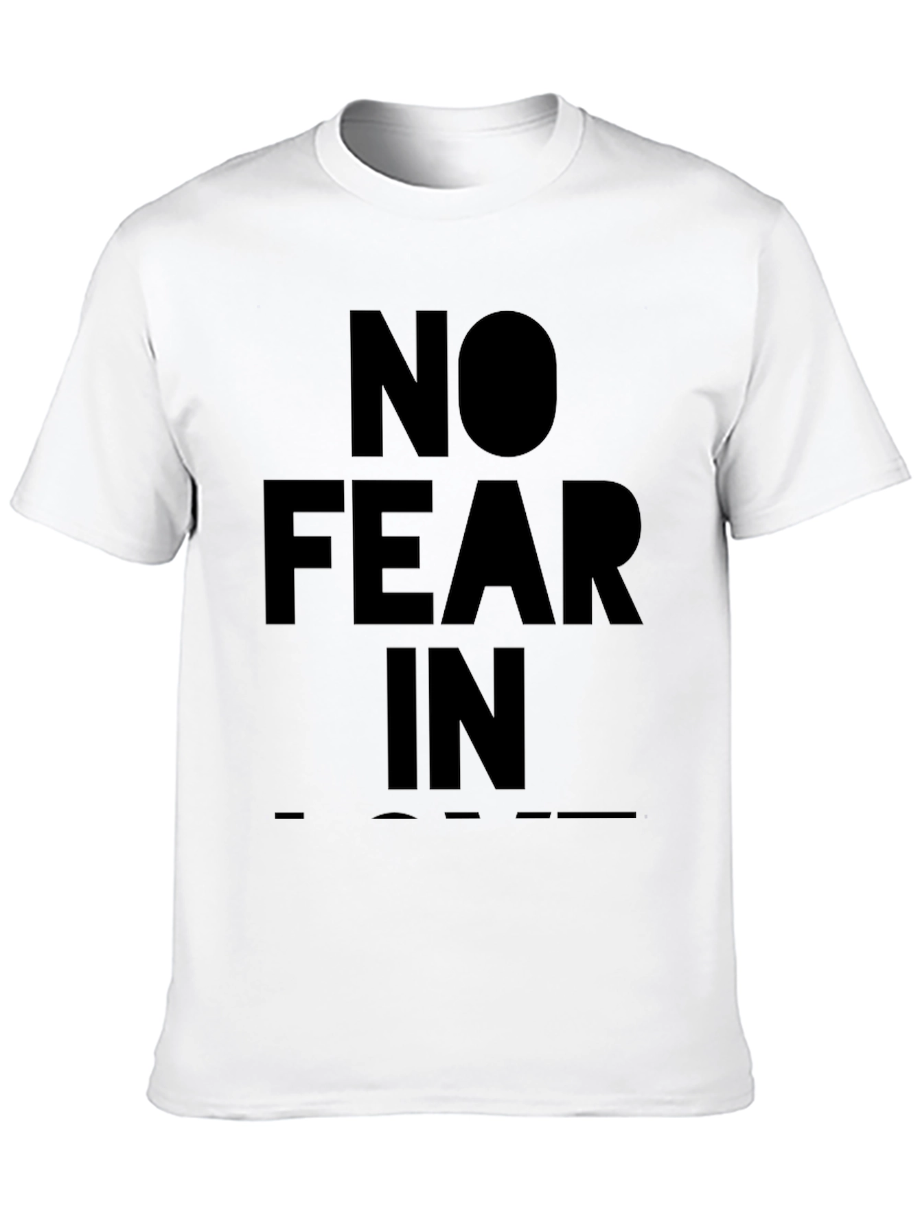 Black No Fear In T-Shirt - Bold Statement Tee view 10