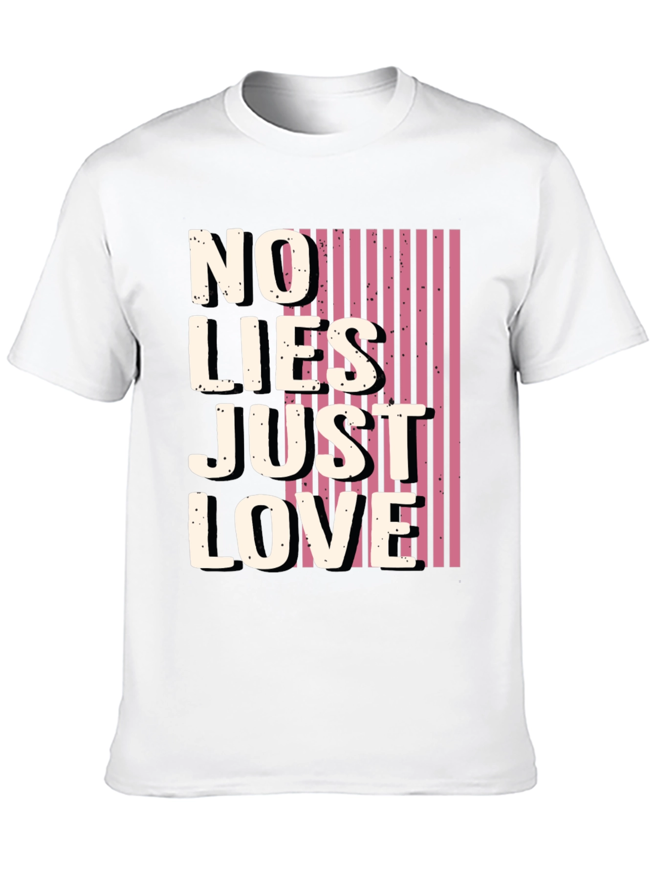 Black No Lies Just Love Graphic Tee - Black view 10