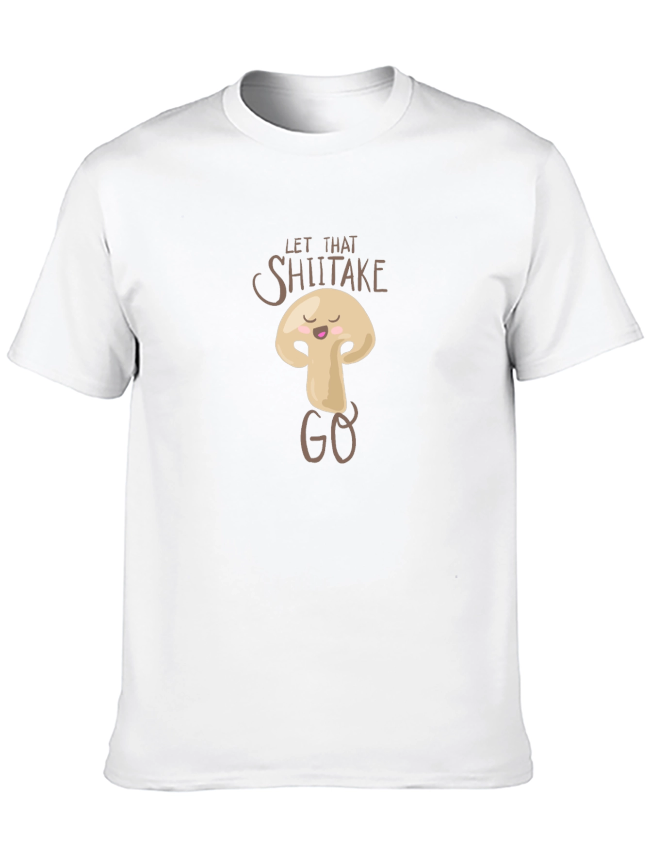 Black Let That Shiitake Go Funny Graphic T-Shirt view 10