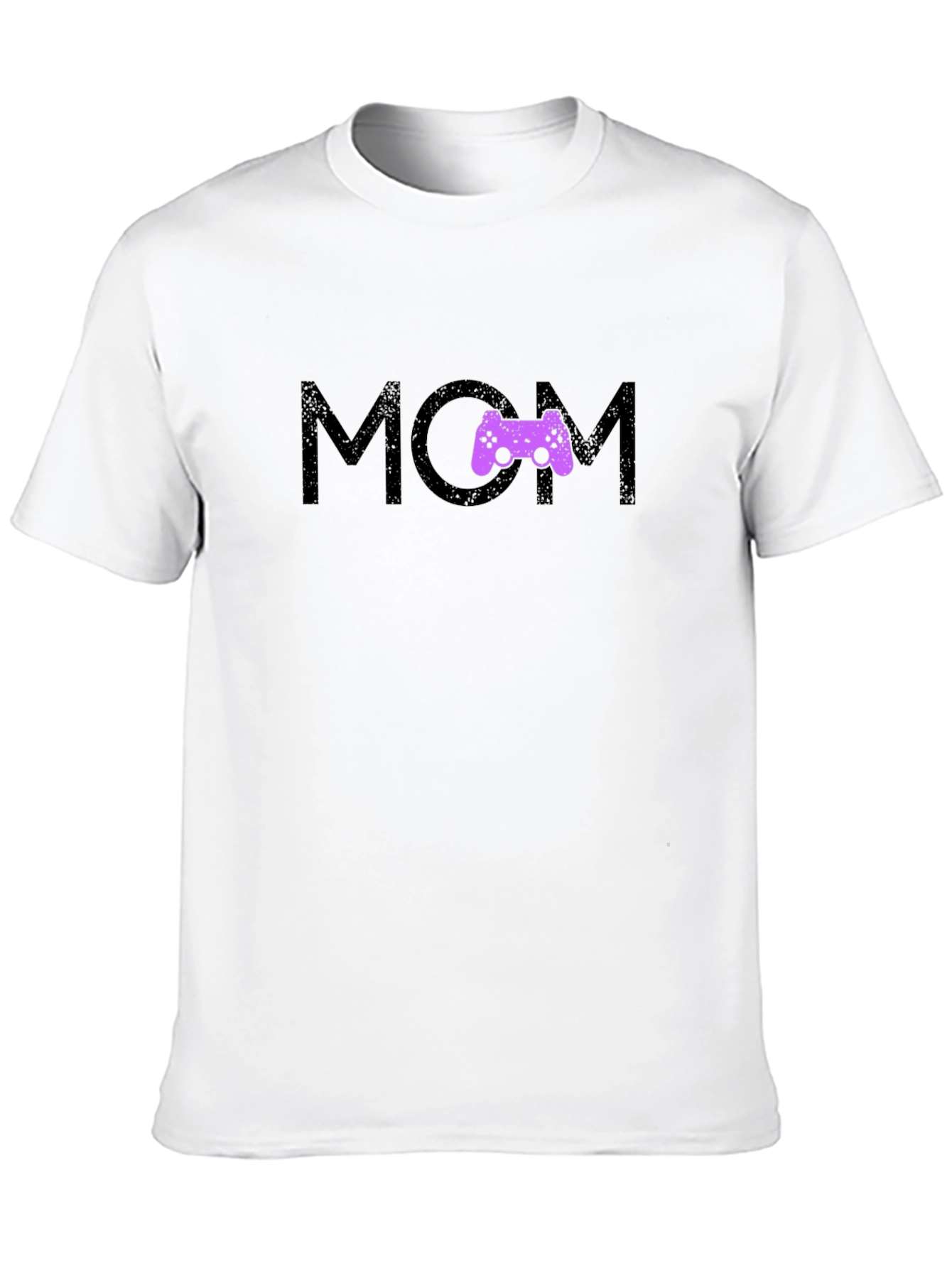 Black Gamer Mom T-Shirt - Black Crew Neck view 10
