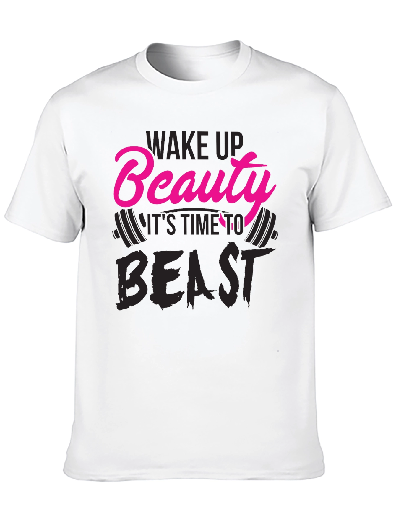 Black Wake Up Beauty, It's Time to Beast T-Shirt view 10