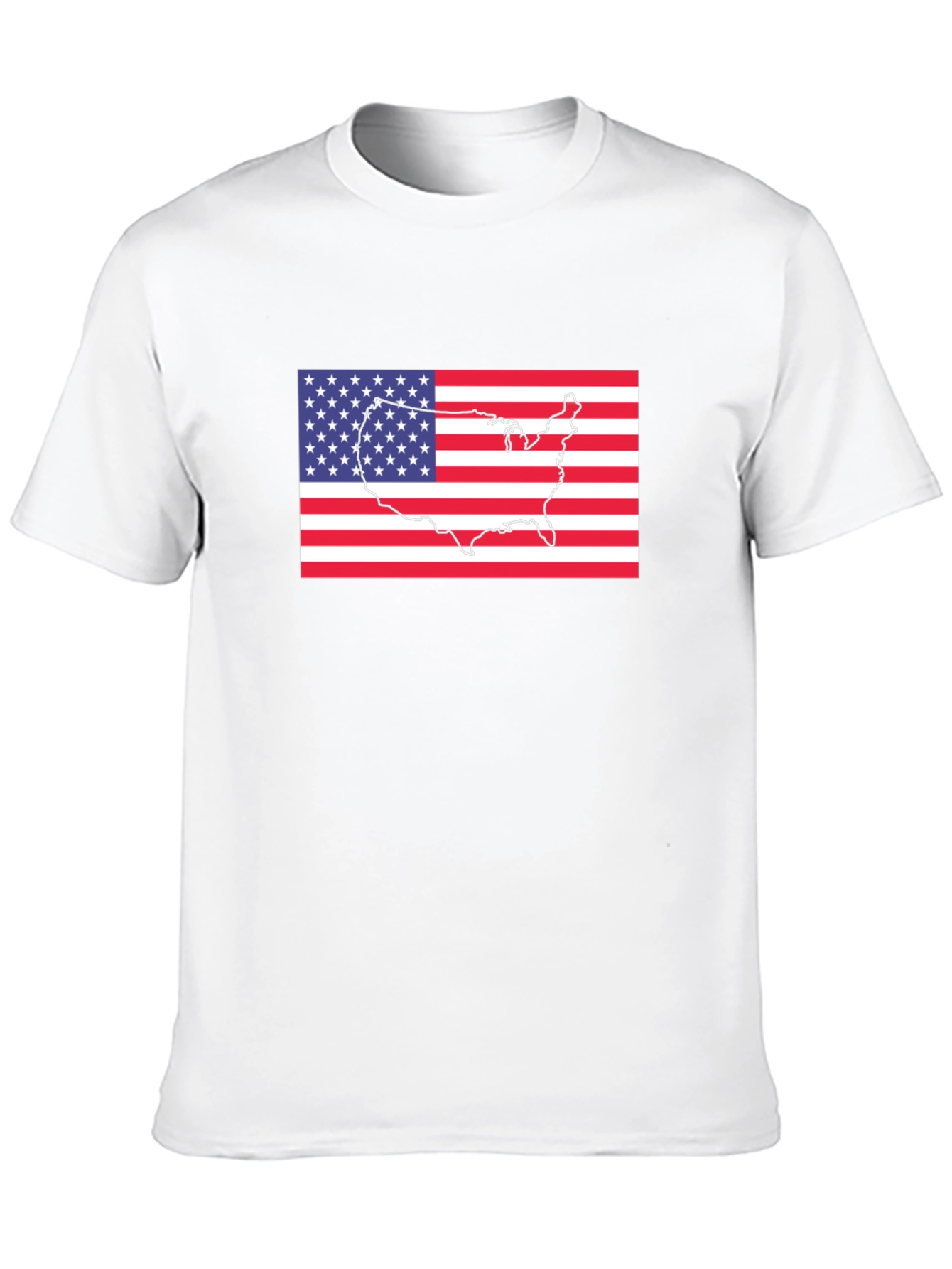 USA Flag Outline T-Shirt - 10