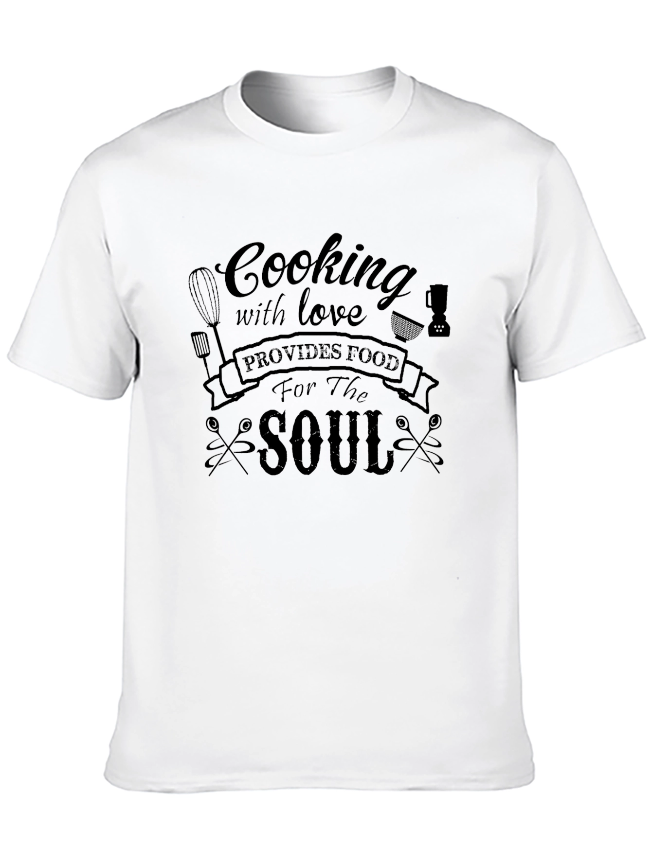 Black Cooking with Love T-Shirt - Food for the Soul view 10