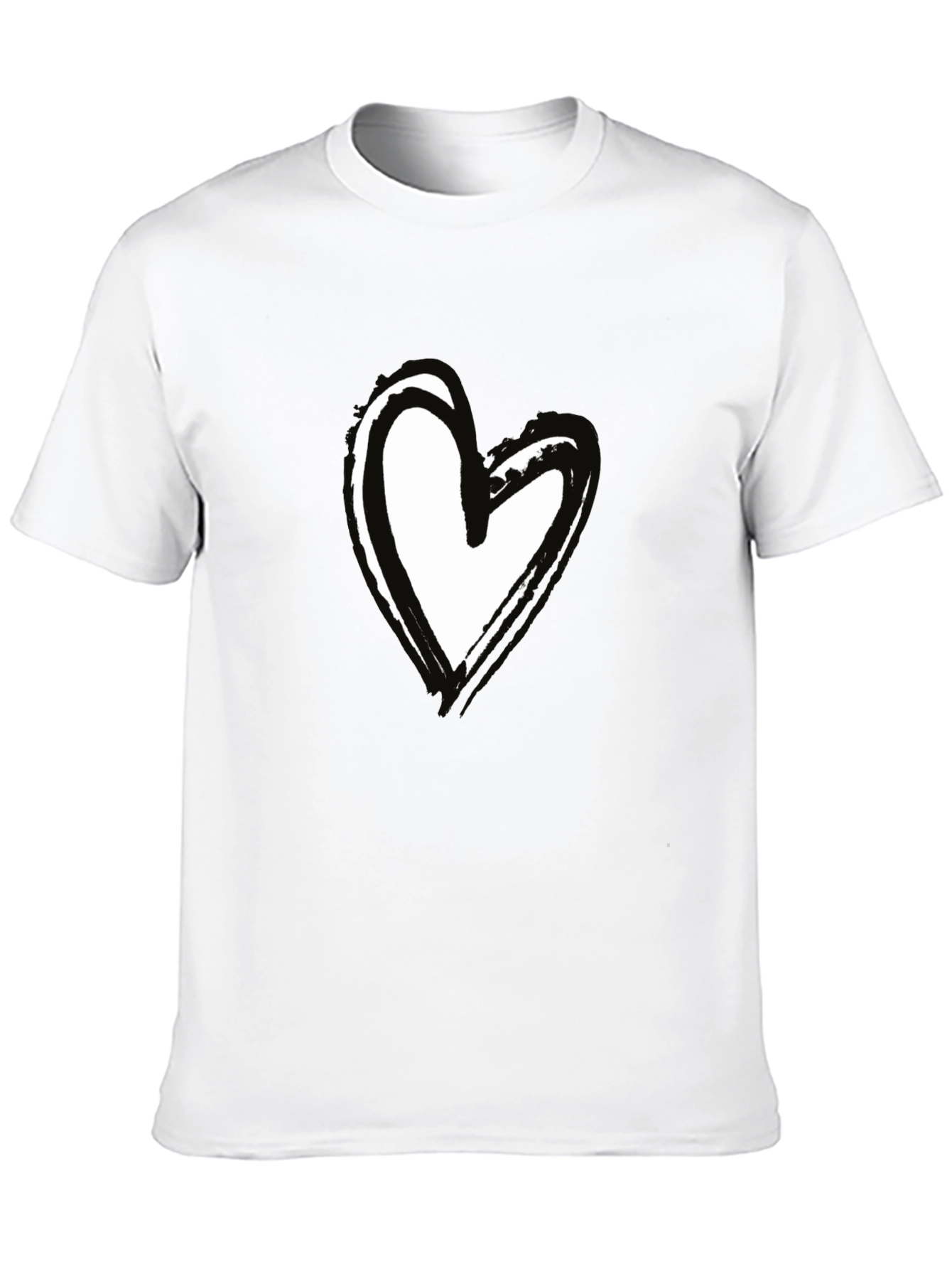 Black Heart Graphic Black Tee - Casual Style view 10