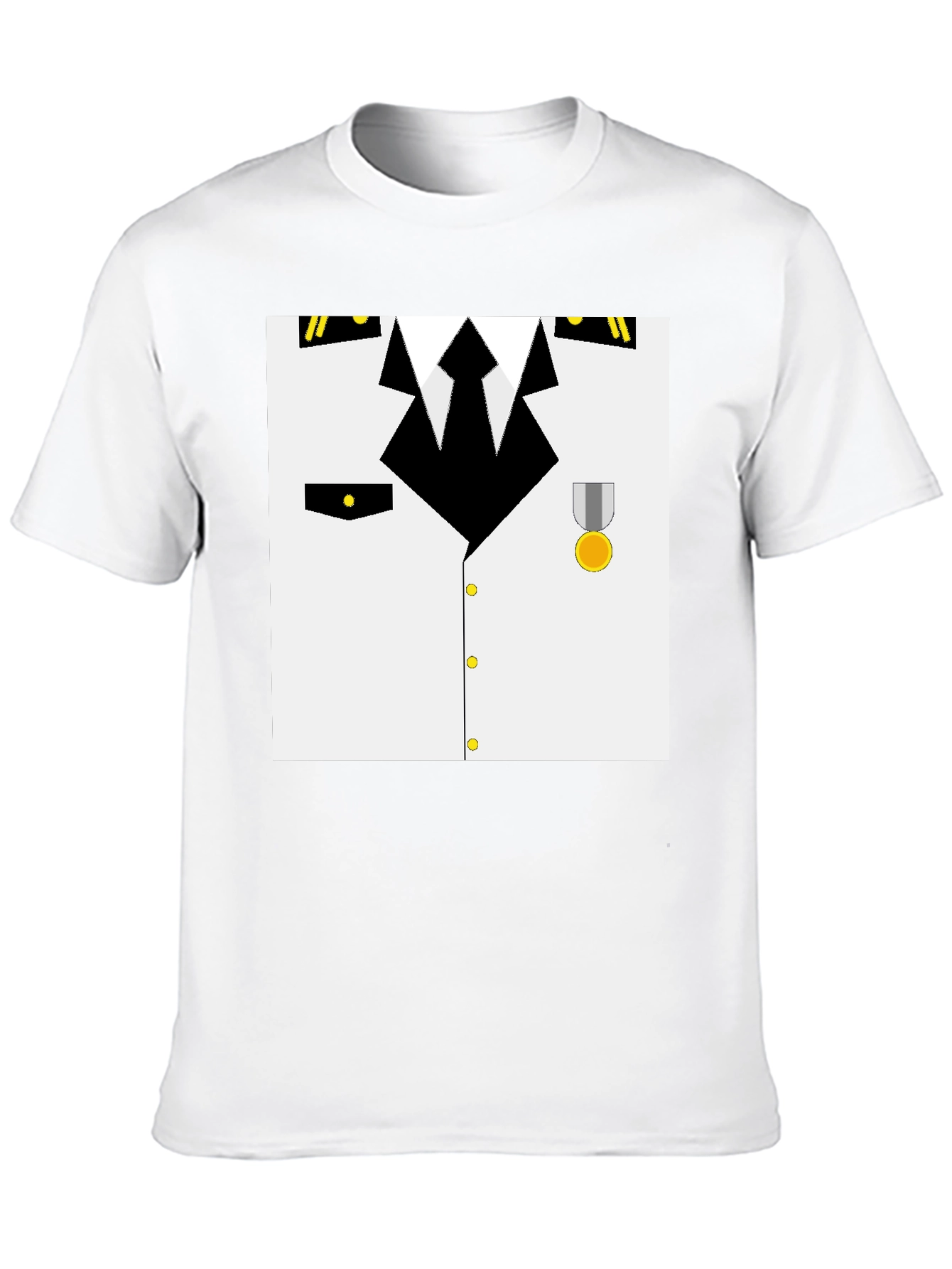 Black Pilot Costume T-Shirt - Realistic Design view 10