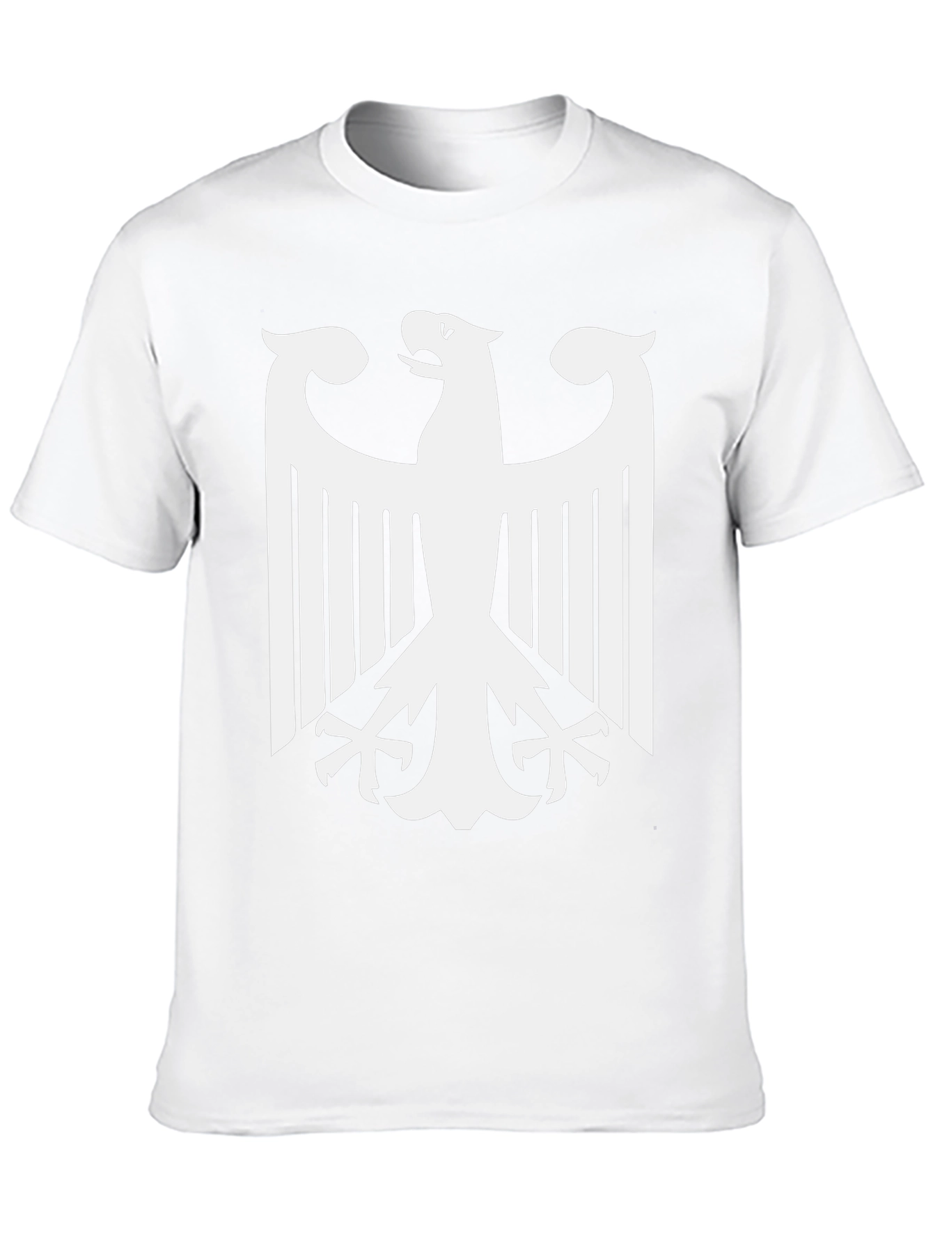 Black Black T-Shirt with White German Eagle Graphic view 10
