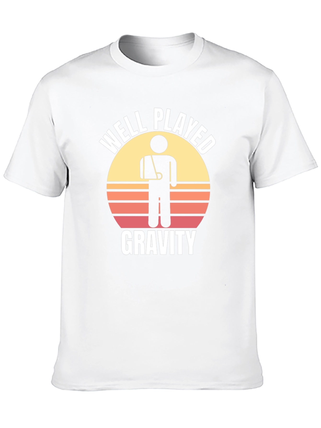 Black Well Played Gravity Graphic T-Shirt - Broken Arm Humor view 10