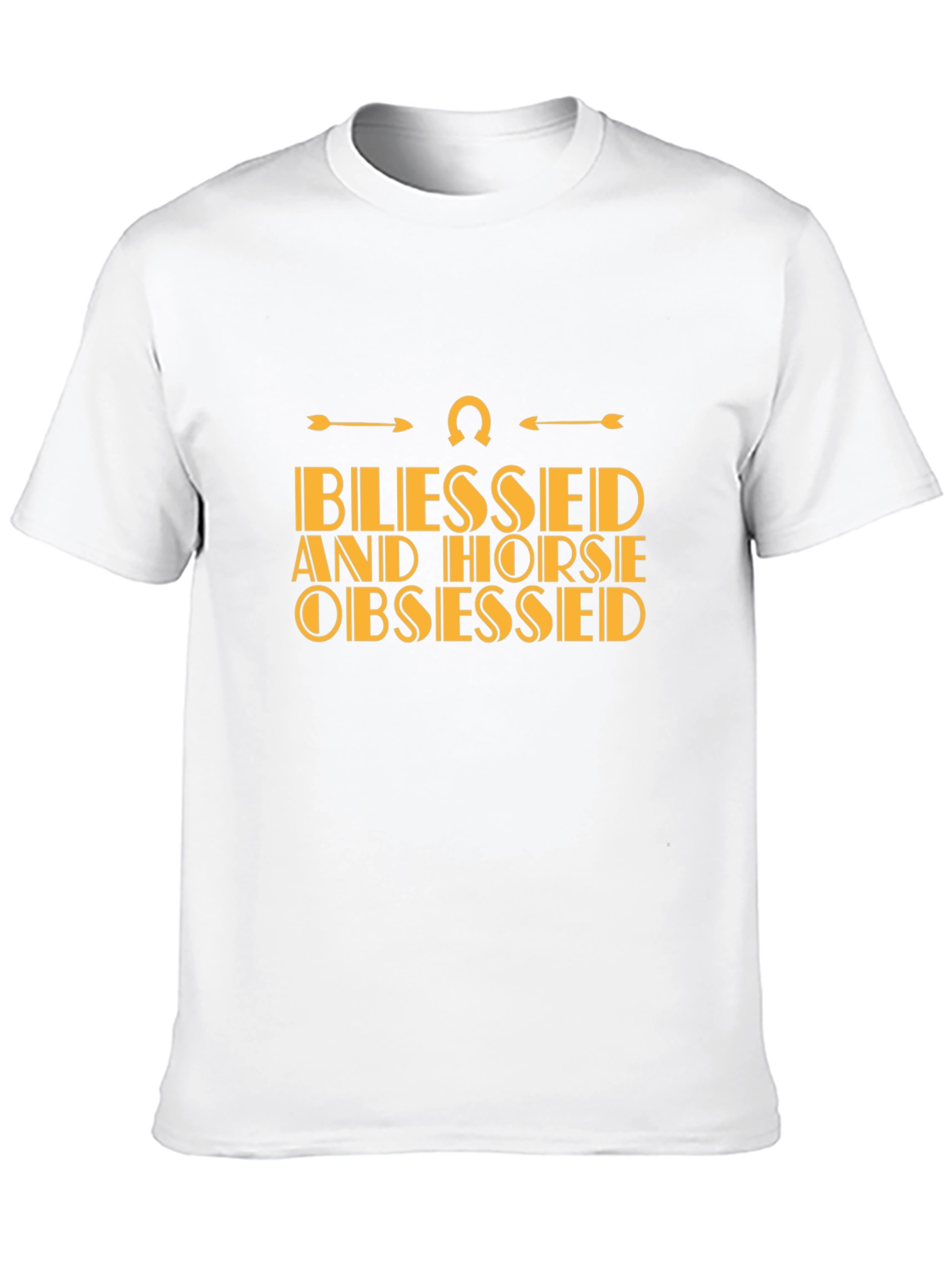 Black Blessed and Horse Obsessed Black T-Shirt view 10