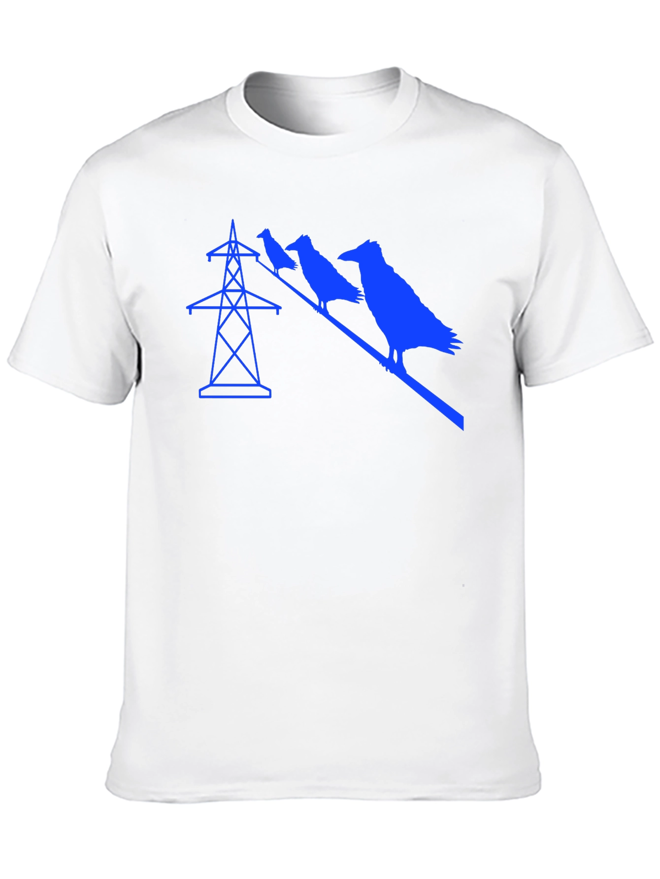 Black Raven on Power Line Graphic Tee - Black view 10