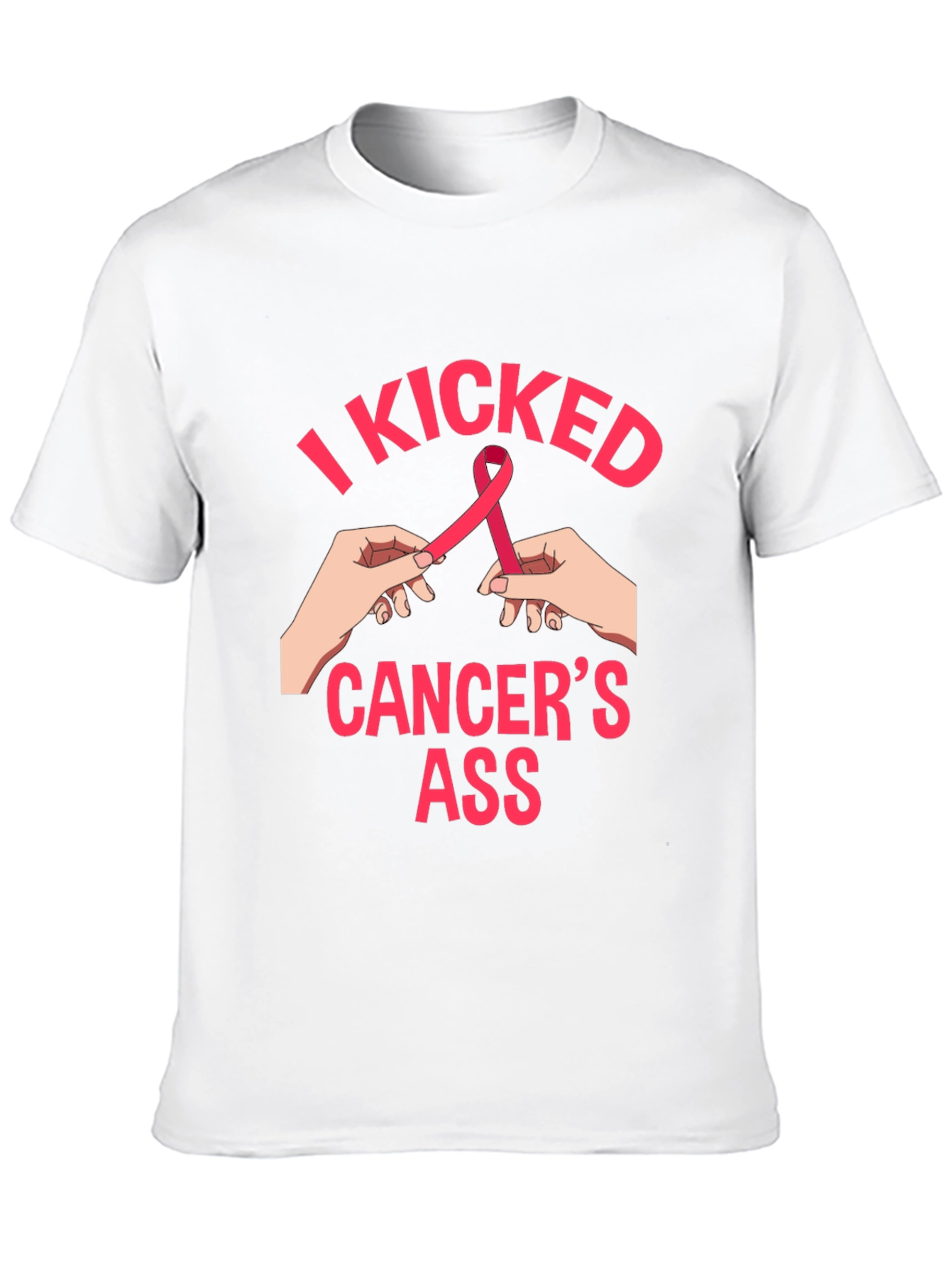 Black I Kicked Cancer's Ass Graphic Tee view 10
