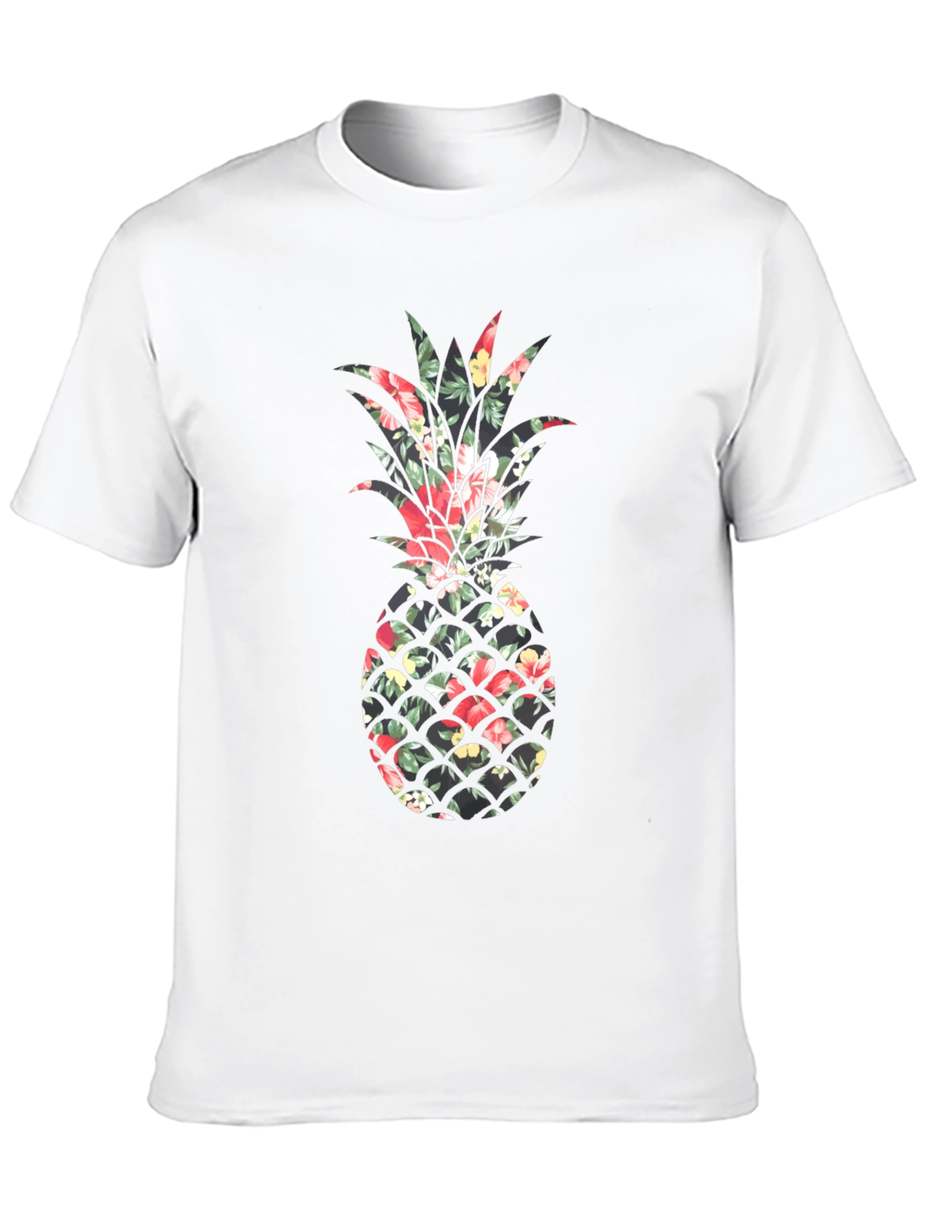 Black Floral Pineapple Print Tee view 10