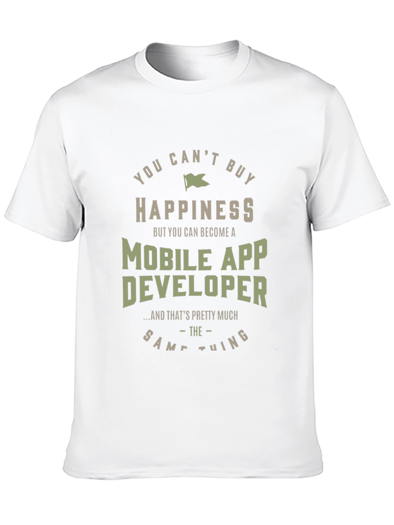 Black Mobile App Developer Happiness T-Shirt view 10