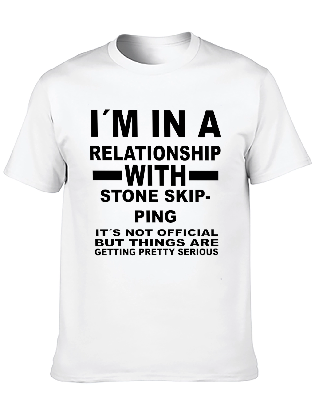 Black Stone Skipping Relationship T-Shirt Funny view 10
