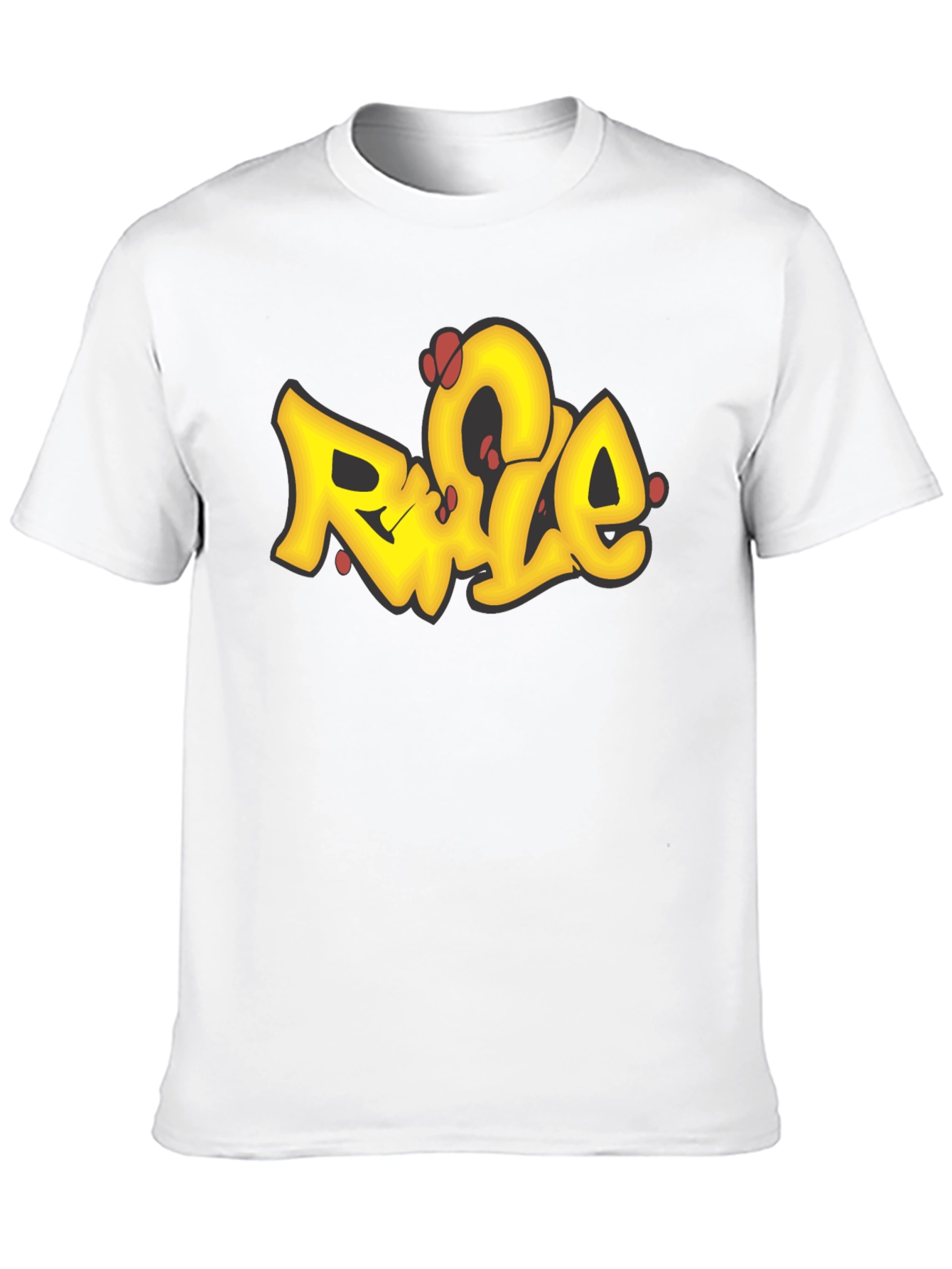 Black Graffiti Style Graphic Tee - Urban Black T-Shirt view 10