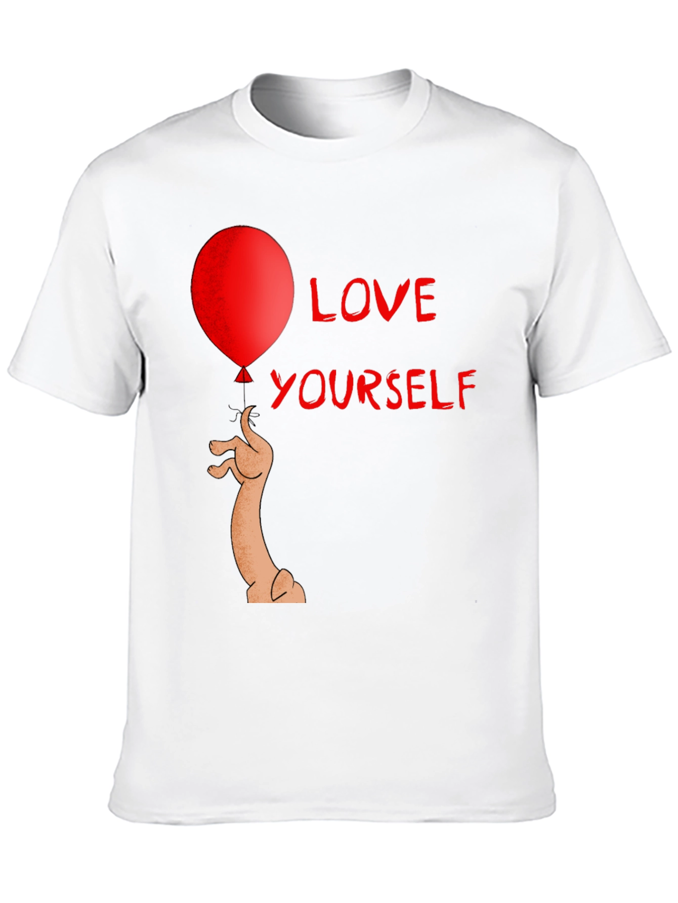 Black Love Yourself Balloon T-Shirt Funny Graphic Tee view 10