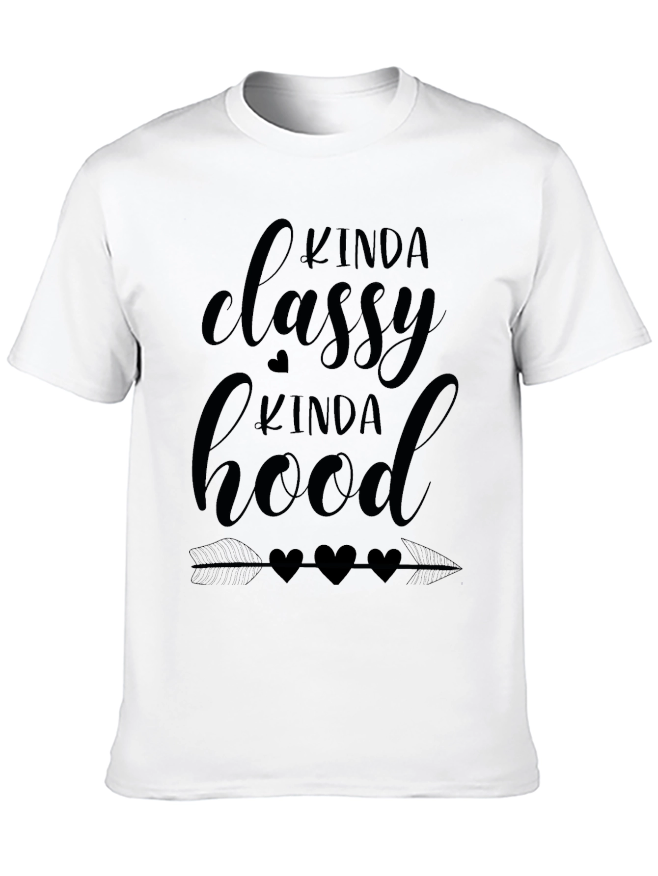 Black Kinda Classy Kinda Hood Graphic Tee view 10