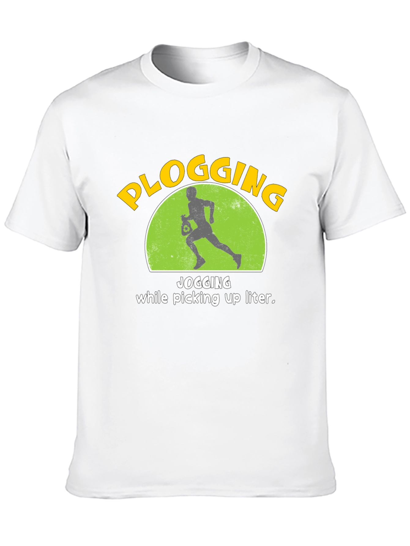 Black Plogging T-Shirt: Jogging While Picking Up Litter! view 10