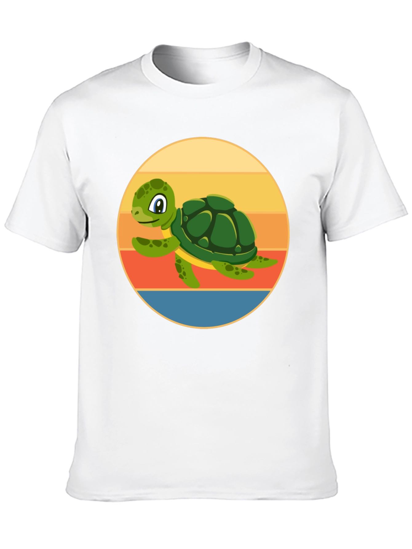 Black Cute Turtle Graphic Tee - Retro Style view 10