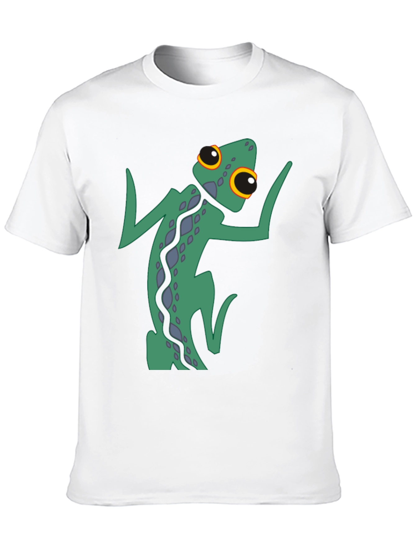 Black Funky Gecko Graphic Tee - Black Cotton Blend view 10