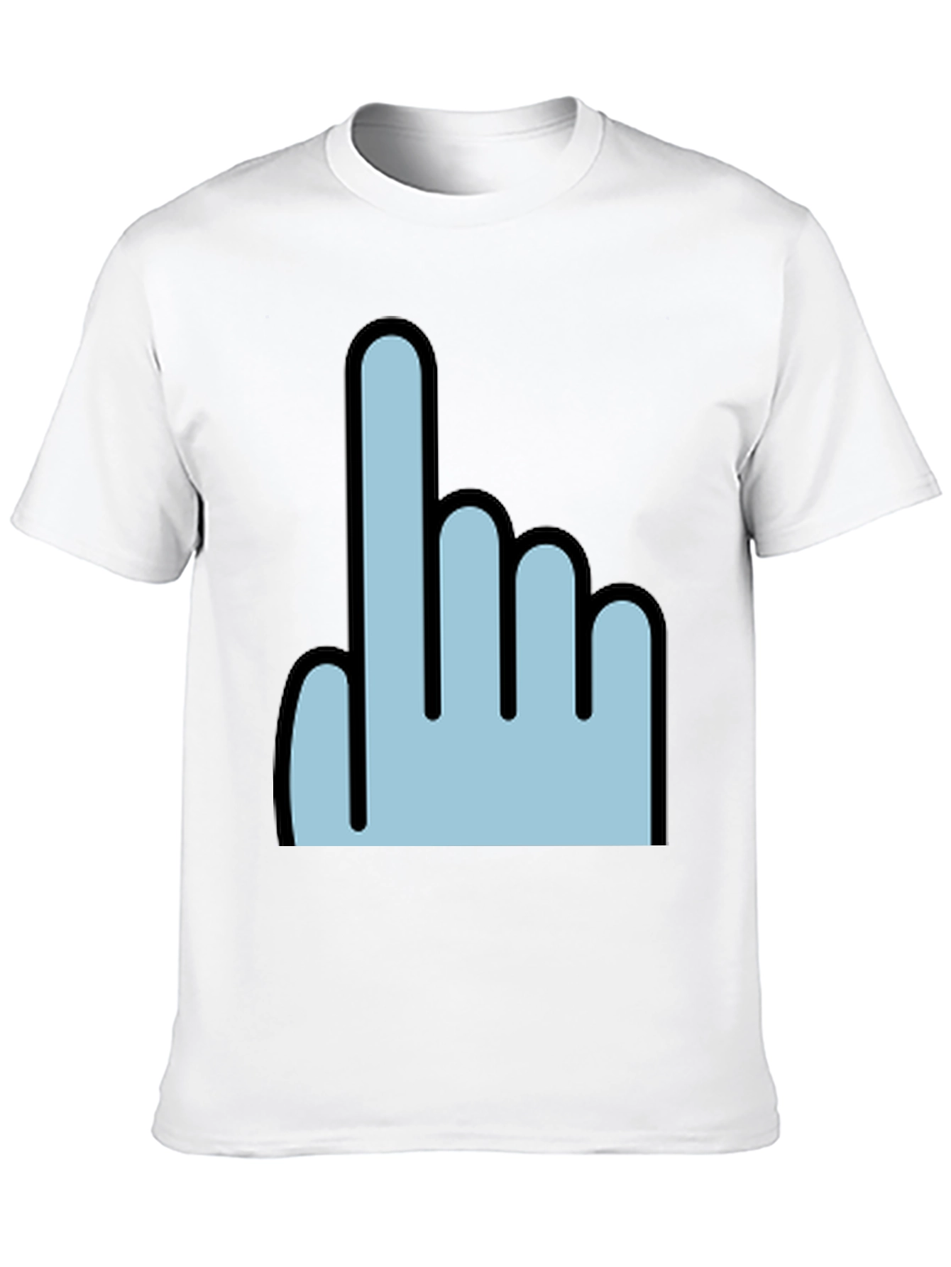 Black Pointing Finger Graphic Tee - Trendy Black T-Shirt view 10