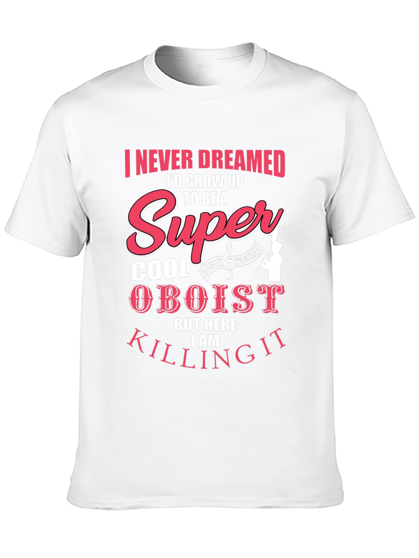 Black Super Cool Oboist Tee - Music Lover's T-Shirt view 10