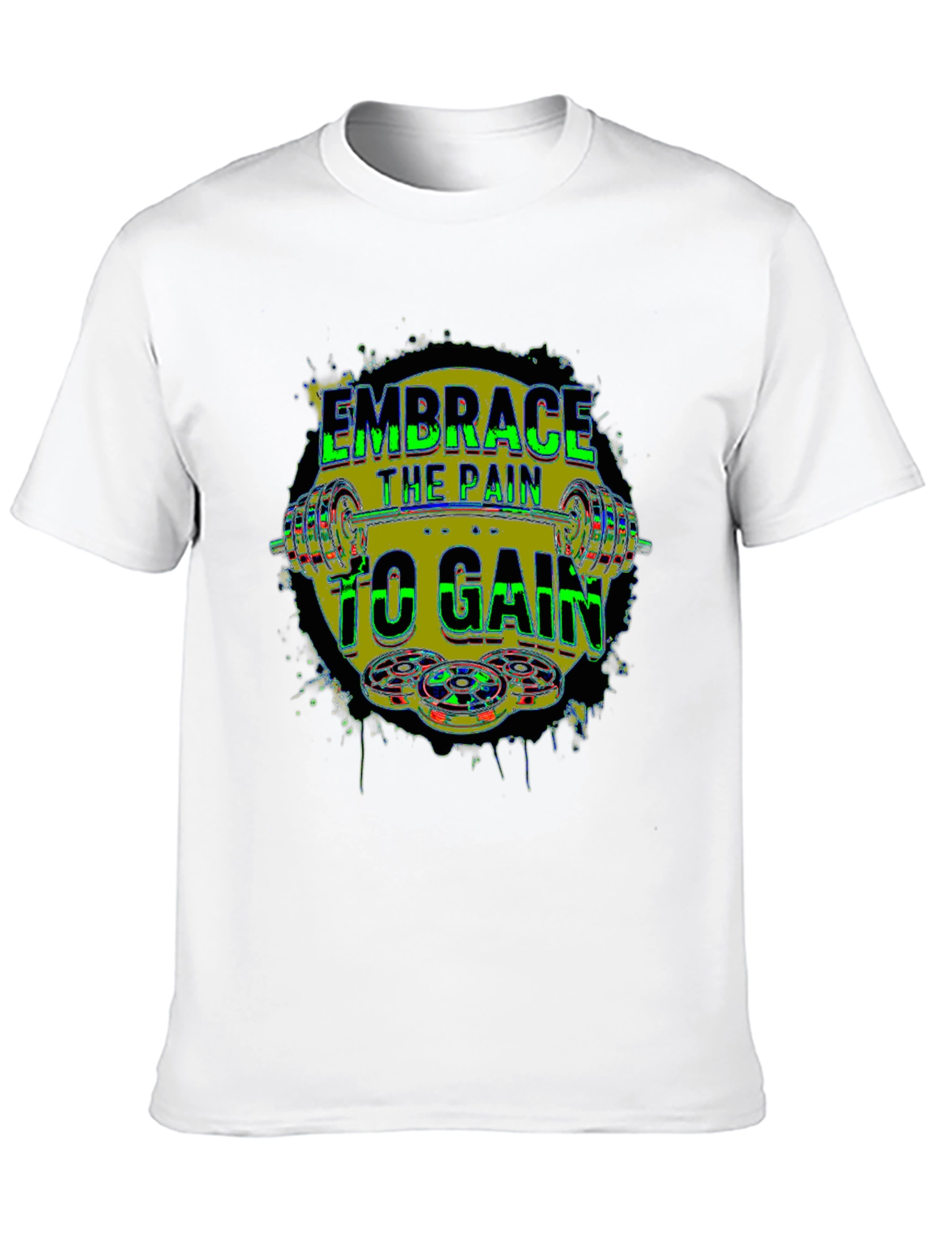 Black Embrace the Pain to Gain Fitness T-Shirt view 10