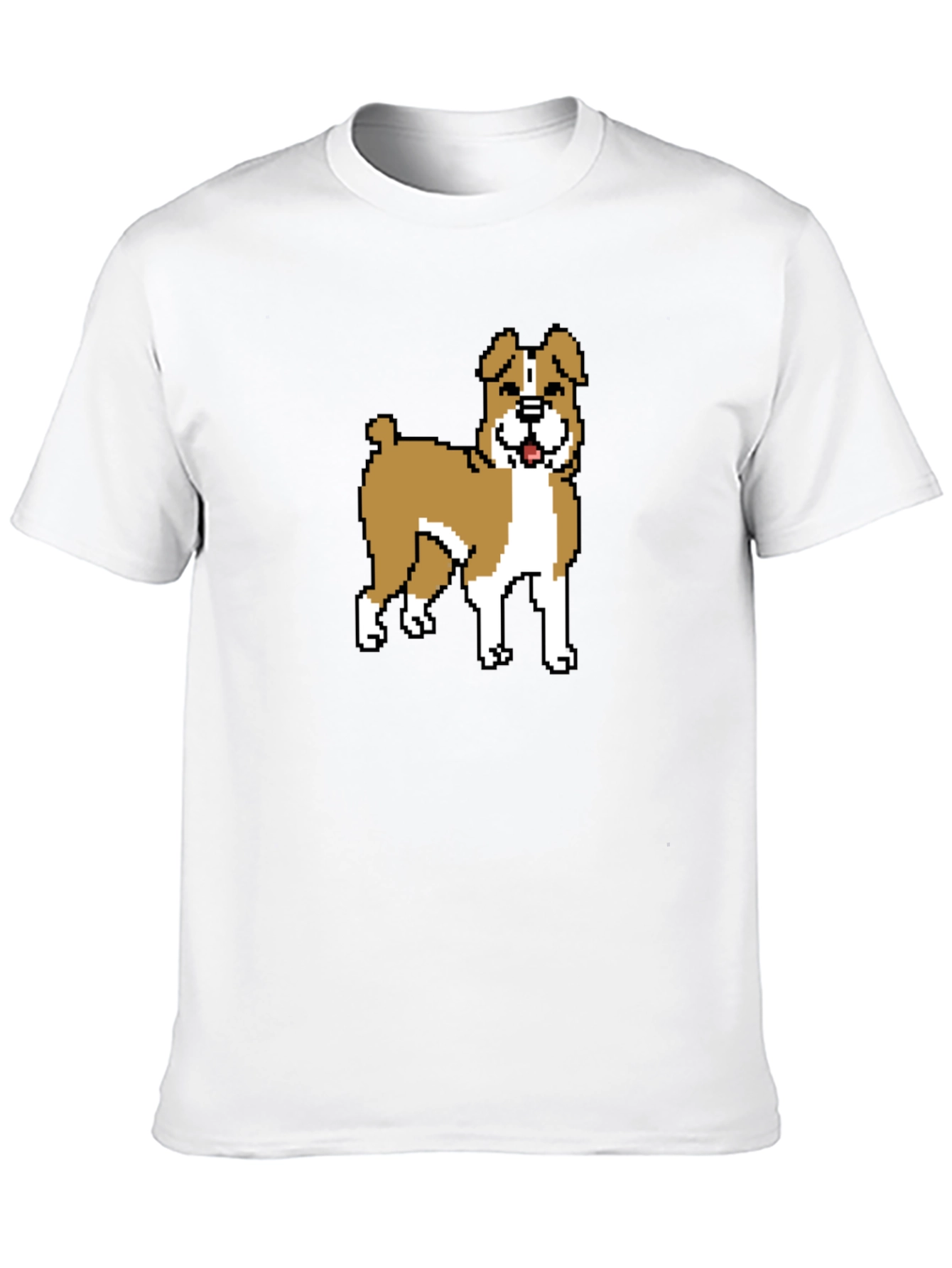 Black Pixel Dog Graphic T-Shirt - Black view 10