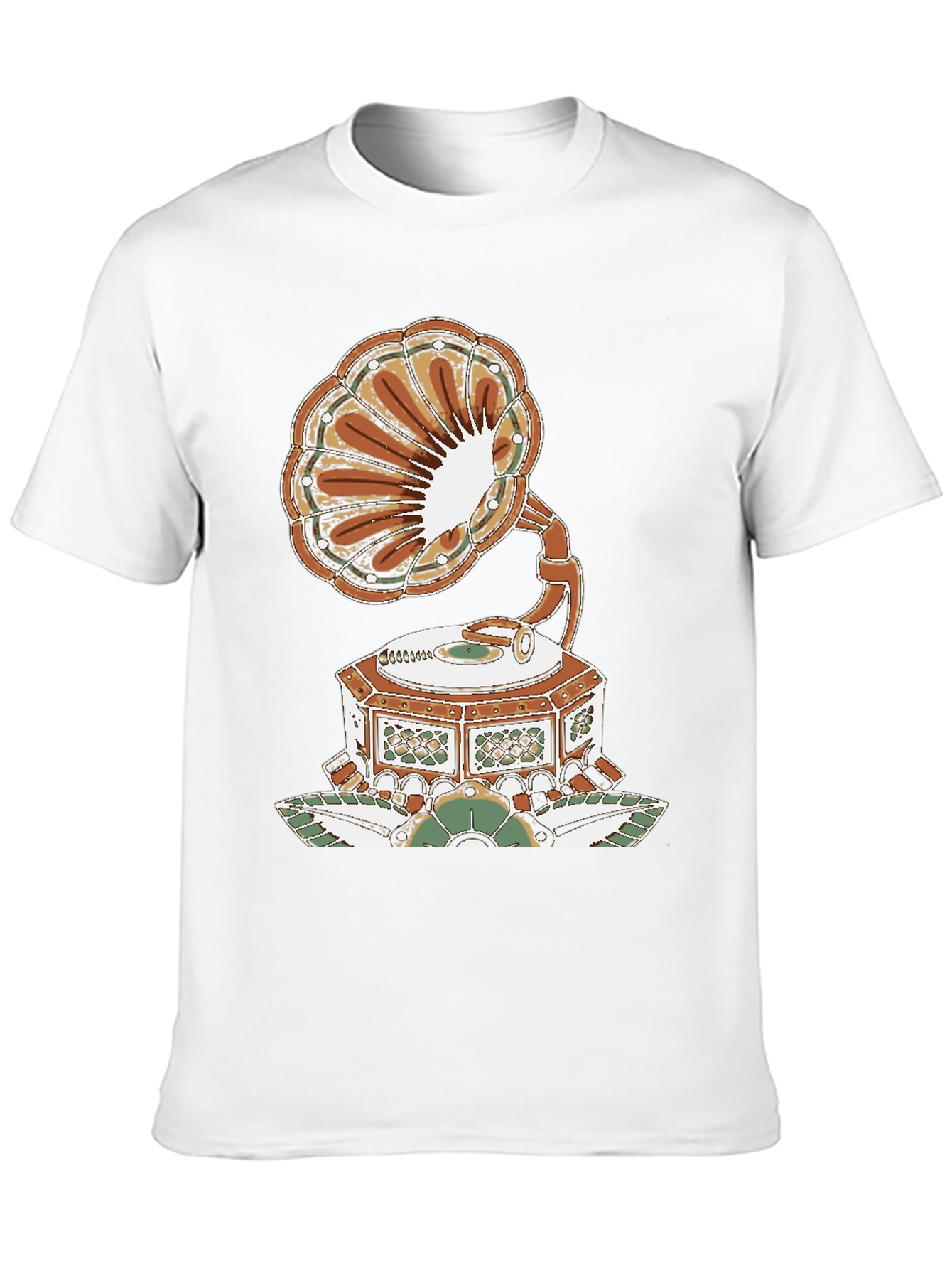 Black Vintage Phonograph Graphic T-Shirt view 10