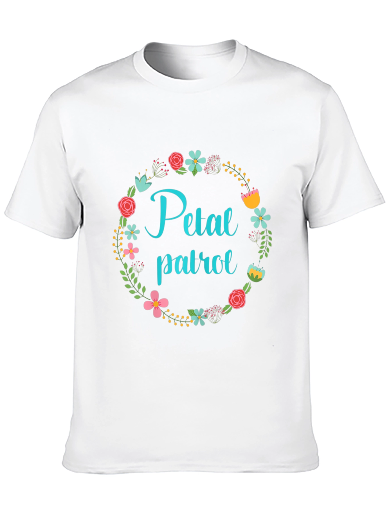 Black Floral Petal Patrol Black T-Shirt view 10