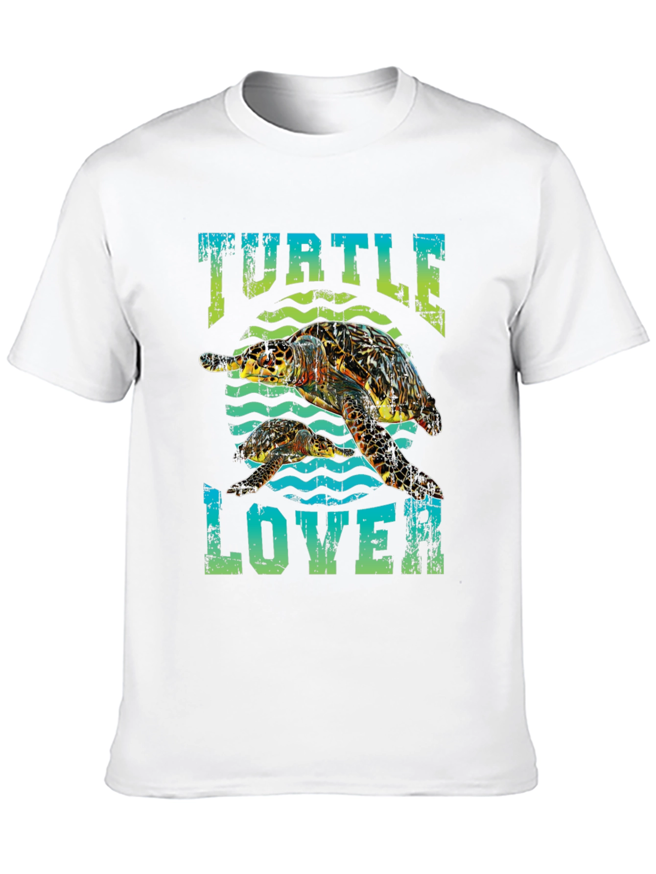 Black Turtle Lover Graphic Tee - Black Cotton T-Shirt view 10