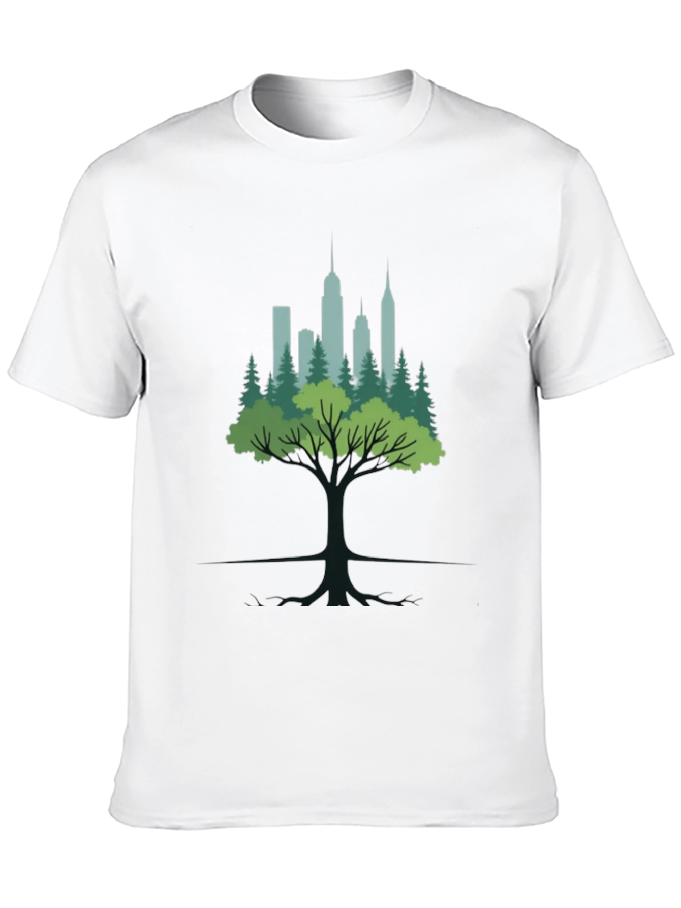 Black Urban Roots Graphic Tee - Nature Meets City view 10