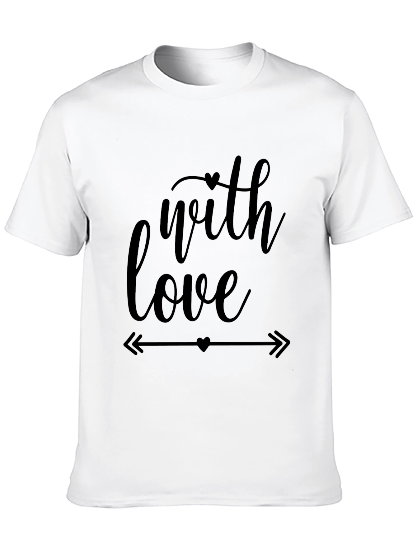 Black With Love Graphic Tee - Black Casual T-Shirt view 10