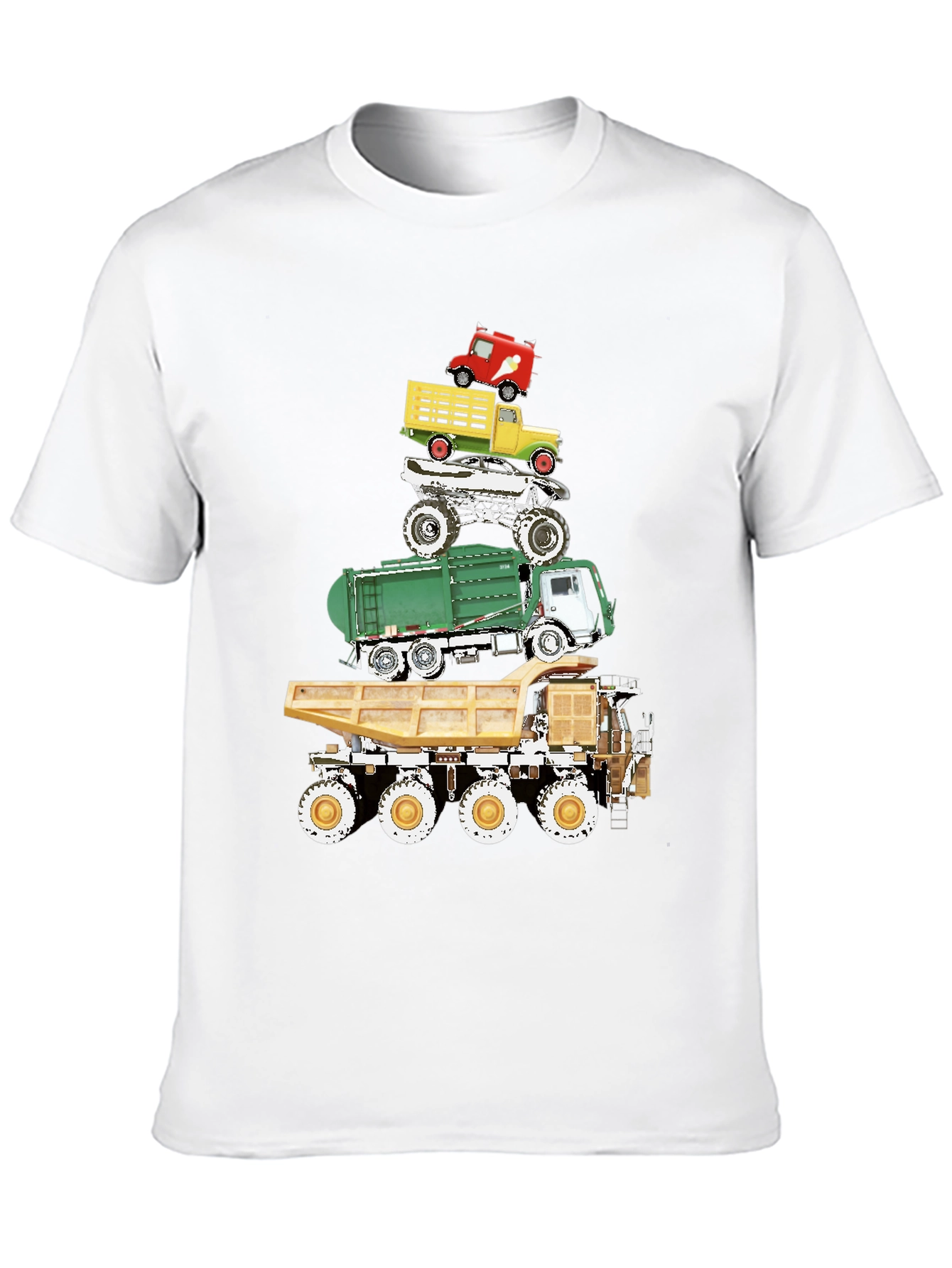 Black Truck Stack Graphic Tee - Fun Novelty Design view 10