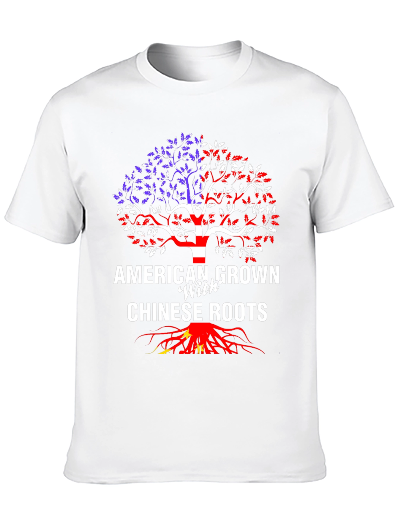 Black American Grown with Chinese Roots T-Shirt view 10