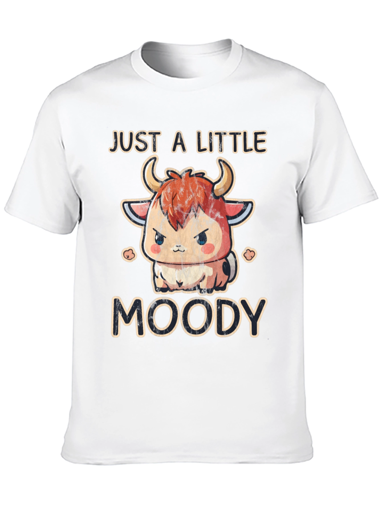 Black Just a Little Moody Cow T-Shirt view 10
