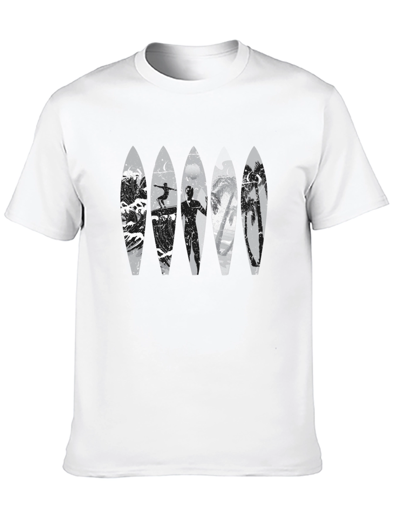 Black Surfboard Graphic Tee - Coastal Lifestyle view 10