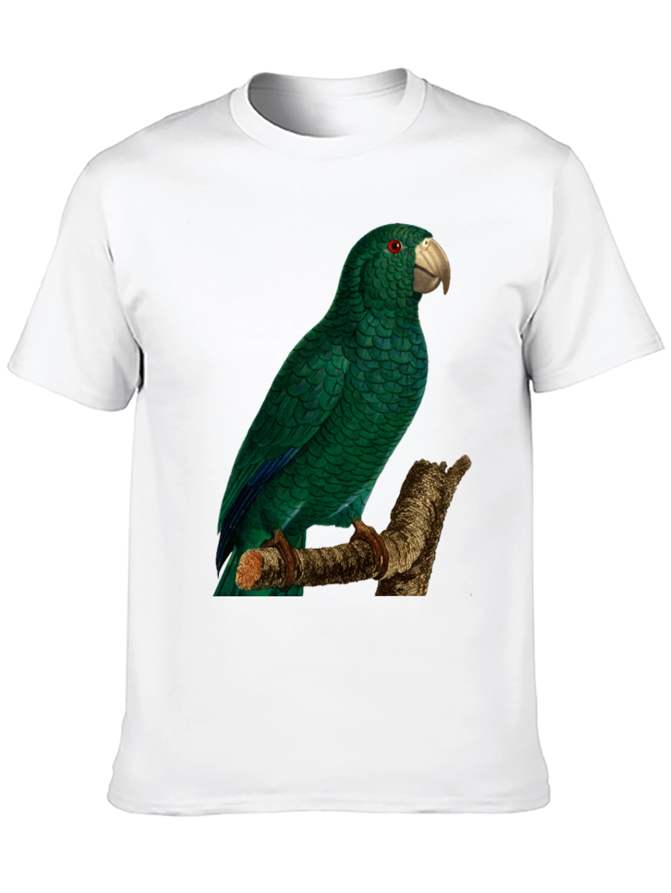 Black Green Parrot Graphic Tee - Nature Lover's Apparel view 10