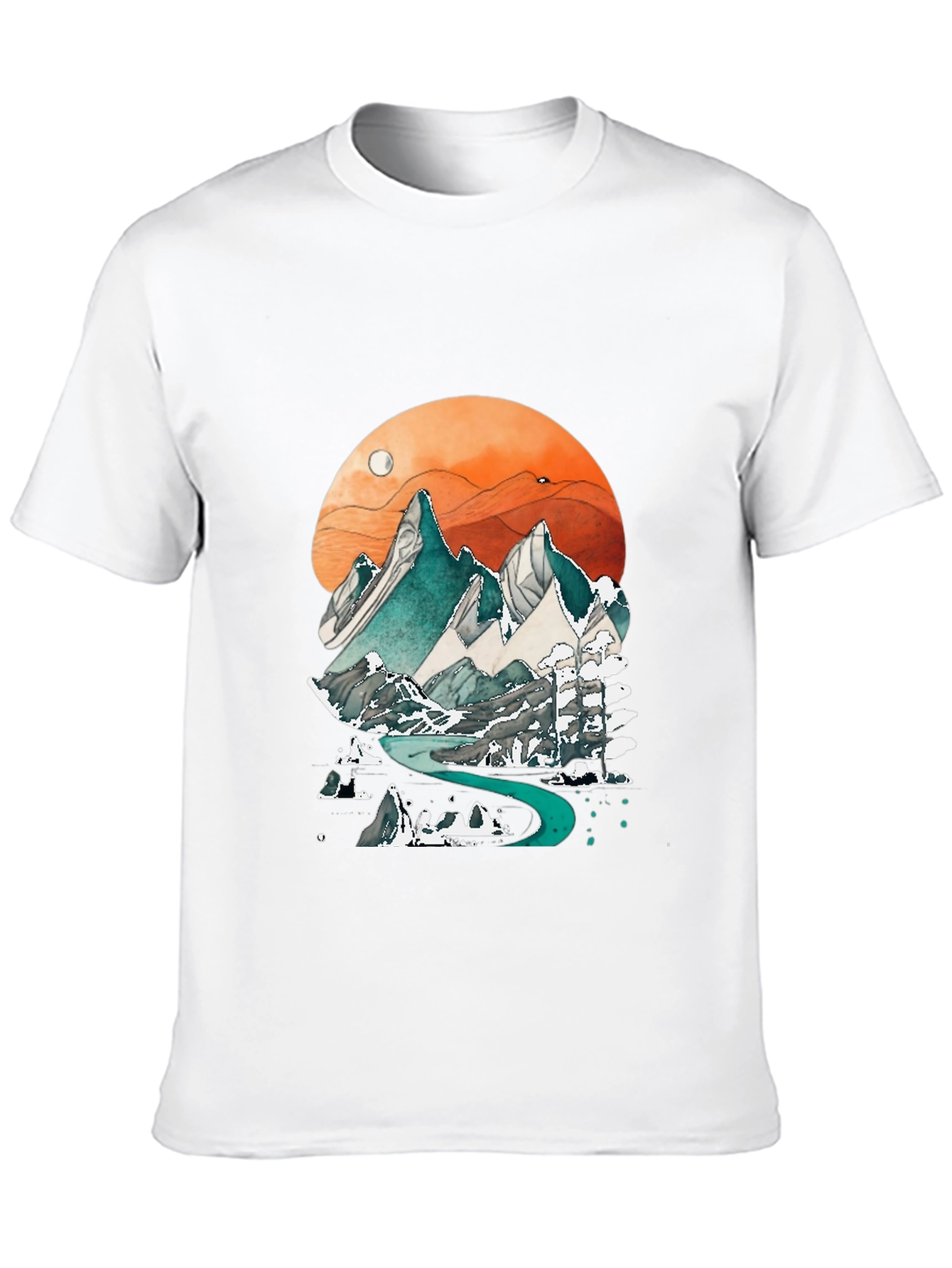 Mountain Graphic Print Men's Tee - 10