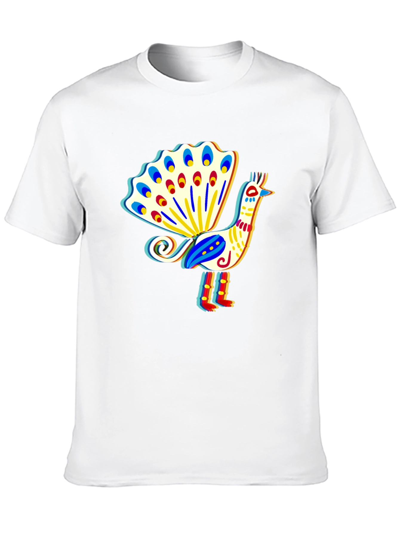 Black Peacock Graphic T-Shirt - Stylish Bird Design view 10