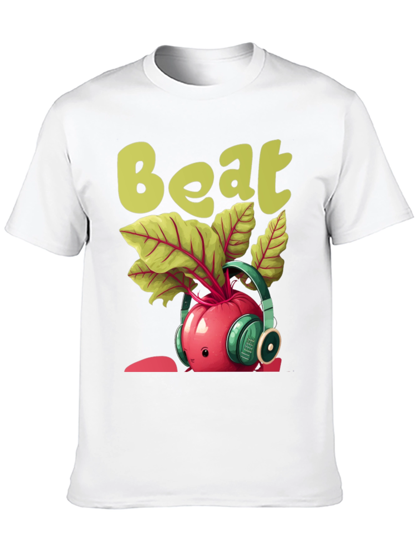 Black Funny "Beat" Music Beetroot Graphic Tee view 10