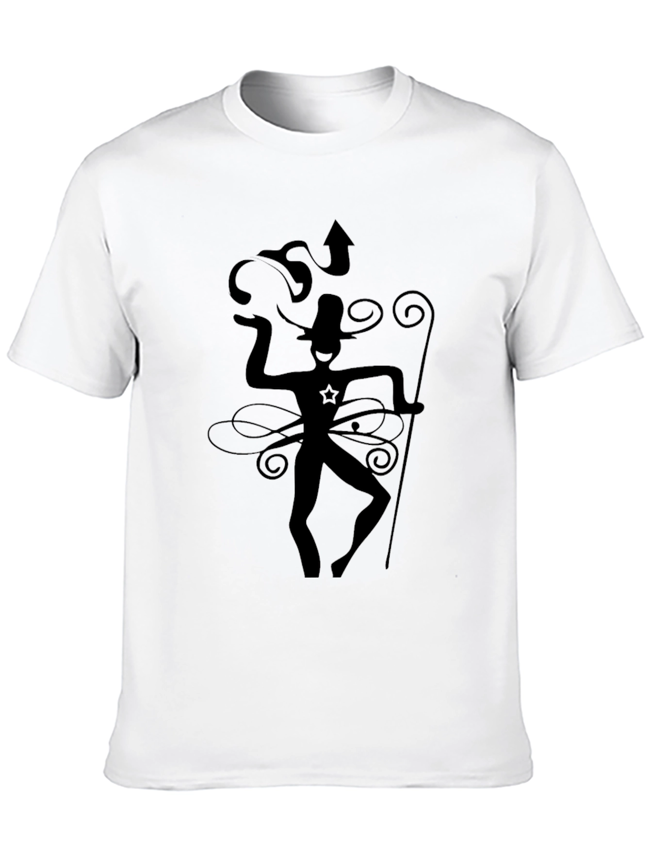 Black Mystical Silhouette Graphic Tee - Men's Black T-Shirt view 10