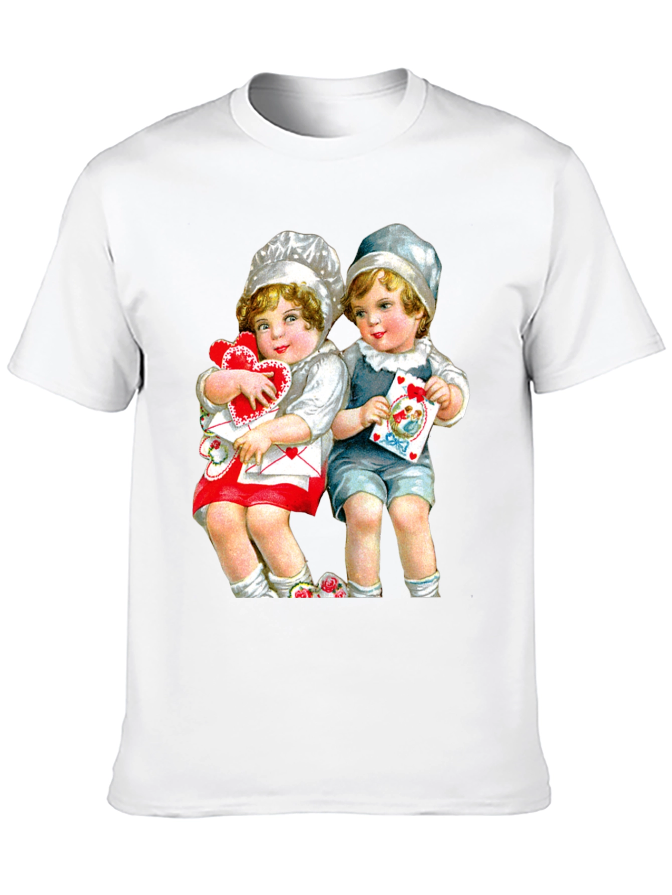 Black Vintage Valentine's Day Kids Graphic T-Shirt view 10